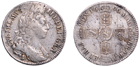 William III (1694-1702), Halfcrown, 1696y, small shields, early harp, edge octavo (ESC 1094; S 3480). Haymarked,...