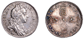 William III (1694-1702), Sixpence, 1697n, first bust, small crowns, later harp, large lettering on rev. (ESC 1292; S...