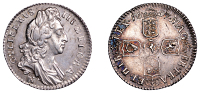 William III (1694-1702), Sixpence, 1697n, first bust, small crowns, later harp, large lettering on rev. (ESC 1292; S...
