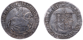 James VI (1567-1625), After Accession, Ninth coinage, Thirty Shillings, mm. thistle-head, English arms in first and...