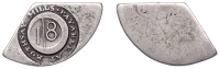 Countermarked issues, BUTE, Rothesay, Rothsay Cotton Works, a Spanish-American cut Third-Dollar, obv. countermarked...