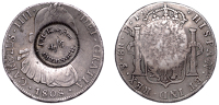 Countermarked issues, RENFREWSHIRE, Greenock, J. McK[—], a BOLIVIA, Charles IIII, 8 Reales, 1808rj, Potosi, obv....