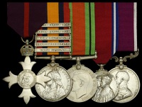 A Great War M.B.E. group of five awarded to Major E. W. Dawkins, Royal Army Pay Corps

The Most Excellent Order of...
