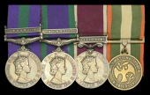 Four: Staff Sergeant Major K. W. A. Lynam, Royal Army Pay Corps

General Service 1918-62, 1 clasp, Brunei...