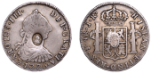 George III (1760-1820), Emergency issues, BOLIVIA, Charles III, 4 Reales, 1776jr, Potosi, obv. countermarked with...