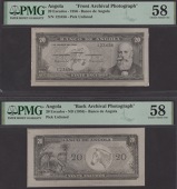 Banco de Angola, Bradbury Wilkinson archival photographs showing unadopted designs for the the obverse and reverse...