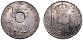 George III (1760-1820), Emergency issues, MEXICO, Charles IIII, 8 Reales, 1795fm, Mexico City, obv. countermarked...