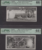 Banco de Angola, De La Rue archival photographs showing obverse and reverse designs for 100 Escudos, ND (1954-56),...
