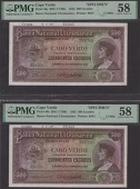 Banco Nacional Ultramarino, Cape Verde, printers archival specimen 500 Escudos (2), 16 November 1945, serial number...