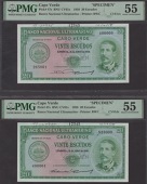 Banco Nacional Ultramarino, Cape Verde, printers archival specimen 20 Escudos (2), 16 June 1958, serial number...