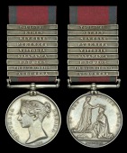 Military General Service 1793-1814, 9 clasps, Albuhera, Ciudad Rodrigo, Badajoz, Salamanca, Vittoria, Pyrenees,...