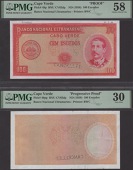 Banco Nacional Ultramarino, Cape Verde, proofs for 100 Escudos (2), ND (1958), no serial number, dates or...