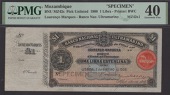 Banco Nacional Ultramarino, Mozambique, specimen 1 Libra Esterlina, 2 January 1908, no serial number, Alfredo Mendes...