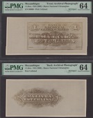 Banco Nacional Ultramarino, Mozambique, Bradbury Wilkinson archival photographs showing obverse and reverse designs...