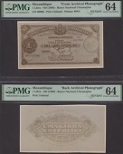 Banco Nacional Ultramarino, Mozambique, Bradbury Wilkinson archival photographs showing obverse and reverse designs...