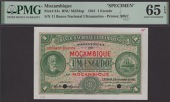Banco Nacional Ultramarino, Mozambique, specimen 1 Escudo, 1 September 1941, no serial number, Antonio Augusto...