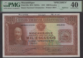 Banco Nacional Ultramarino, Mozambique, printers archival specimen 1000 Escudos, 1 November 1941, serial number...