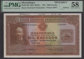 Banco Nacional Ultramarino, Mozambique, printers archival specimen 1000 Escudos, 1 November 1941, serial number...