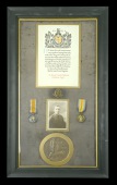 Pair: Private E. C. Makeham, 13th Battalion, Middlesex Regiment, who was killed in action on the Western Front on 11...