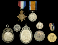 Family Group:

1914-15 Star (857. L.-Cpl. J. Reid. A. & S. Highrs.); British War Medal 1914-20 (41626 Pte. W....