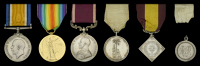 Three: Lieutenant W. Ratcliffe, Royal Garrison Artillery

British War and Victory Medals (Lieut. W. Ratcliffe.);...