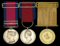 A fine Egypt, Peninsula and Waterloo campaign group of three awarded to Lieutenant-General J. C. Bourchier, 11th...