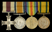 A Great War M.C. group of four awarded to Lieutenant F. G. Bower, 17th (Service) Battalion, Middlesex...