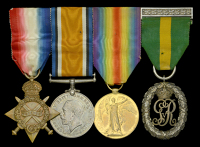 Four: Captain S. C. Buckland, Middlesex Regiment, who was wounded in action on the Western Front in 1915 

1914-15...