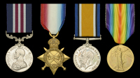 A Great War ‘Western Front’ M.M. group of four awarded to Sergeant W. Tack, 7th Battalion, Middlesex Regiment,...