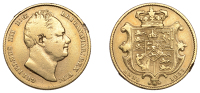 William IV (1830-1837), Sovereign, 1835 (Hill 19; S 3829B). Cleaned with an edge bruise, fine	 £700-£900
