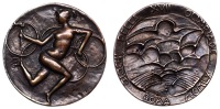 ITALY, Olympic Games, Rome, 1960, a cast bronze Participant’s medal by E. Greco for Bertoni, naked female figure...