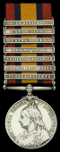 Queen’s South Africa 1899-1902, 7 clasps, Tugela Heights, Orange Free State, Relief of Ladysmith, Transvaal,...