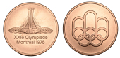 CANADA, Olympic Games, Montreal, 1976, a bronze Participant’s medal, by G. Huel and P. Pelletier, side-view of...