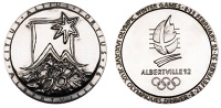 FRANCE, Winter Olympic Games, Albertville, 1992, a chromed steel Participant’s medal, unsigned [by Renée Mayot]...