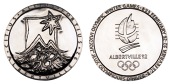 FRANCE, Winter Olympic Games, Albertville, 1992, a chromed steel Participant’s medal, unsigned [by Renée Mayot]...