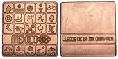 MEXICO, Olympic Games, Mexico City, 1968, a square bronze Participant's plaque by L. Wyman, sports pictograms...