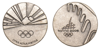 ITALY, Winter Olympic Games, Turin, 2006, a plated bronze Participant’s medal, unsigned, stylised bridge, rev....
