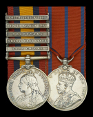 Pair: Private A. S. Bevans, Middlesex Regiment, later Metropolitan Police

Queen’s South Africa 1899-1902, 5...