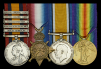 Four: Private T. Foster, Middlesex Regiment

Queen’s South Africa 1899-1902, 5 clasps, Cape Colony, Orange Free...