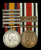 Pair: Private L. H. Wick, Middlesex Regiment

Queen’s South Africa 1899-1902, 5 clasps, Transvaal, Orange Free...