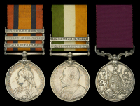 Three: Colour Sergeant S. H. Vivian, Middlesex Regiment

Queen’s South Africa 1899-1902, 3 clasps, Cape Colony,...