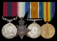 A Great War ‘Western Front’ D.C.M. group of four awarded to Sergeant W. Glenie, 17th Battalion, Middlesex...