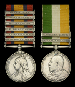 Pair: Private A. E. Halfacre, Middlesex Regiment

Queen’s South Africa 1899-1902, 6 clasps, Tugela Heights,...