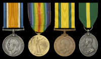 Four: Acting Lance-Corporal S. C. Harrison, Middlesex Regiment

British War and Victory Medals (265100 Pte. S. C....