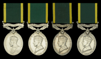 Efficiency Medal (4), G.V.R., Territorial (6195821 Pte. F. T. Cane. 8-Midd’x. R.); G.VI.R. (3), 1st issue,...