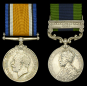 Pair: Captain G. Wicks, Middlesex Regiment

British War Medal 1914-20 (Lieut. G. Wicks.); India General Service...