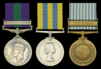 Three: Private D. K. Richardson, Middlesex Regiment

General Service 1918-62, 1 clasp, Palestine 1945-48 (19175443...