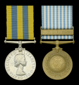 Pair: Sergeant G. A. Gramlick, Middlesex Regiment, late Royal Fusiliers

Korea 1950-53, 2nd issue (14460113 Sgt....