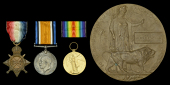 Three: Private A. Statham, Middlesex Regiment, who was killed in action on the Western Front on 9 May...