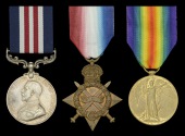 A Great War ‘Western Front’ M.M. group of three awarded to Private W. A. Clark, Middlesex Regiment

Military...